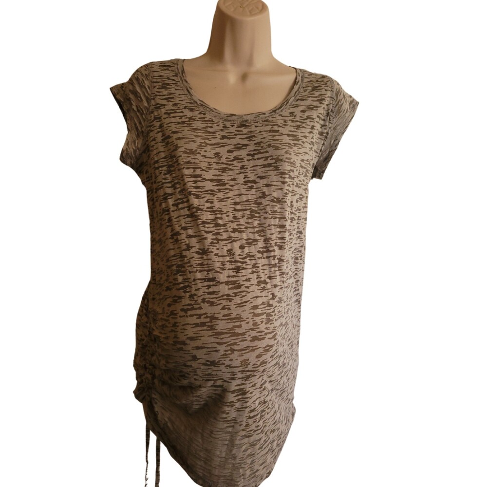 Oh Baby by Motherhood NWT Heather Gray Maternity Blouse Size Medium 100% Cotton